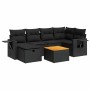 Set de sofás de jardín 7 pzas con cojines ratán sintético negro | Foro24|Onlineshop| Casa, Jardín y Más Foro24.es