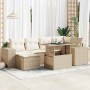 Set sofás de jardín 7 piezas y cojines ratán sintético beige | Foro24|Onlineshop| Casa, Jardín y Más Foro24.es