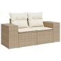 Set aus 7-teiligen Gartensofas und Kissen, synthetisches Rattan, beige | Foro24|Onlineshop| Casa, Jardín y Más Foro24.es