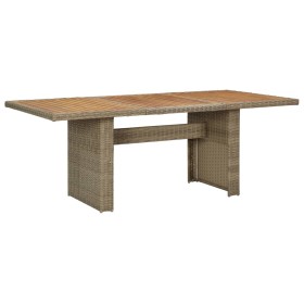 Mesa de comedor de jardín ratán sintético marrón 200x100x74 cm de vidaXL, Mesas de jardín - Ref: Foro24-310143, Precio: 168,9...