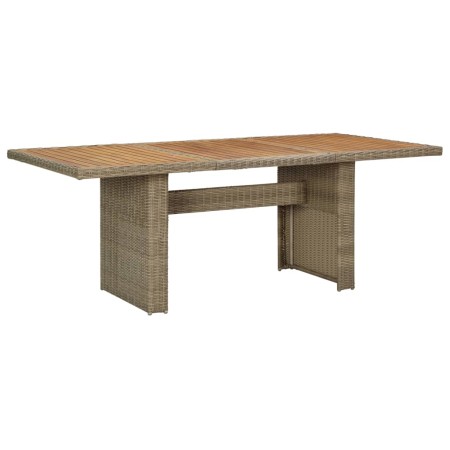 Mesa de comedor de jardín ratán sintético marrón 200x100x74 cm de vidaXL, Mesas de jardín - Ref: Foro24-310143, Precio: 170,0...