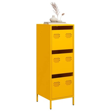 Mustard yellow steel sideboard 39x35x103.5 cm by , Sideboards - Ref: Foro24-851403, Price: 169,36 €, Discount: %