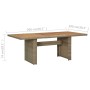 Mesa de comedor de jardín ratán sintético marrón 200x100x74 cm de vidaXL, Mesas de jardín - Ref: Foro24-310143, Precio: 170,0...