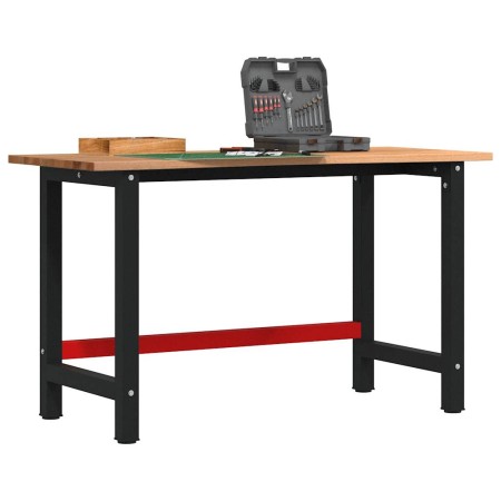 Solid wood workbench light brown oak 140x60x81.5cm | Foro24|Onlineshop| Casa, Jardín y Más Foro24.es