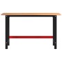 Solid wood workbench light brown oak 140x60x81.5cm | Foro24|Onlineshop| Casa, Jardín y Más Foro24.es