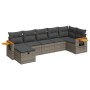 Set mit 7 Gartensofas mit Kissen synthetisches Rattangrau | Foro24|Onlineshop| Casa, Jardín y Más Foro24.es