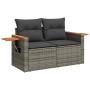 Set mit 7 Gartensofas mit Kissen synthetisches Rattangrau | Foro24|Onlineshop| Casa, Jardín y Más Foro24.es