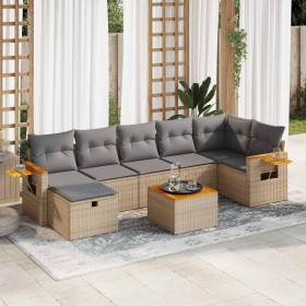 Set aus Gartensofas und Kissen 8-teilig