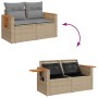 Set aus Gartensofas und Kissen 8-teilig synthetisches Rattan beige | Foro24|Onlineshop| Casa, Jardín y Más Foro24.es