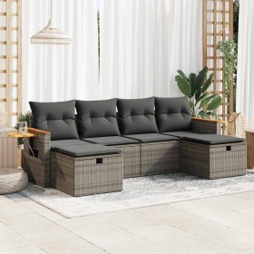 Comprar Set de muebles de jardín 6 pzas y cojines