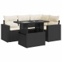 Set de muebles de jardín 5 pzas y cojines ratán sintético negro | Foro24|Onlineshop| Casa, Jardín y Más Foro24.es