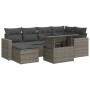 Set mit 7 Gartensofas mit Kissen synthetisches Rattangrau | Foro24|Onlineshop| Casa, Jardín y Más Foro24.es