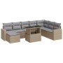 Set de sofás de jardín con cojines 9 pzas ratán sintético beige | Foro24|Onlineshop| Casa, Jardín y Más Foro24.es