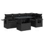 Set of 6-piece garden sofas and cushions synthetic rattan black | Foro24|Onlineshop| Casa, Jardín y Más Foro24.es