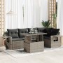 Set mit 6 Gartenmöbeln und Kissen synthetisches Rattangrau | Foro24|Onlineshop| Casa, Jardín y Más Foro24.es