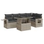 Set mit 6 Gartensofas und Kissen Kunstrattangrau | Foro24|Onlineshop| Casa, Jardín y Más Foro24.es