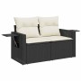 Set Gartensofas mit Kissen 9 Stück synthetisches Rattan schwarz | Foro24|Onlineshop| Casa, Jardín y Más Foro24.es