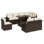 Set of 9 garden sofas and cushions synthetic rattan brown by , Garden sets - Ref: Foro24-3326504, Price: 669,86 €, Discount: %