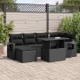 Set de sofás de jardín 7 pzas con cojines ratán sintético negro | Foro24|Onlineshop| Casa, Jardín y Más Foro24.es