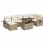 Set de sofás de jardín y cojines 8 piezas ratán sintético beige de , Conjuntos de jardín - Ref: Foro24-3326519, Precio: 686,5...