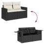 Set Gartensofas mit Kissen 9 Stück synthetisches Rattan schwarz | Foro24|Onlineshop| Casa, Jardín y Más Foro24.es