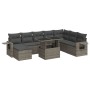 Set Gartensofas mit Kissen 9 Stück synthetisches Rattangrau | Foro24|Onlineshop| Casa, Jardín y Más Foro24.es