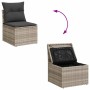 9-teiliges Gartenmöbel-Set und Kissen synthetisches Rattan hellgrau von , Gartensets - Ref: Foro24-3326533, Preis: 706,08 €, ...