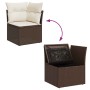 Set of 10 garden sofas and cushions synthetic rattan brown by , Garden sets - Ref: Foro24-3326544, Price: 726,81 €, Discount: %