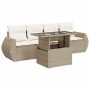 Set Gartensofas mit Kissen 5 Stück synthetisches Rattan beige | Foro24|Onlineshop| Casa, Jardín y Más Foro24.es