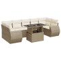 Set aus Gartensofas und Kissen 8-teilig synthetisches Rattan beige | Foro24|Onlineshop| Casa, Jardín y Más Foro24.es