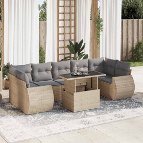 Set of garden sofas and cushions 8 pieces