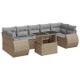 Set aus Gartensofas und Kissen 8-teilig synthetisches Rattan beige | Foro24|Onlineshop| Casa, Jardín y Más Foro24.es