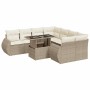 Set de sofás de jardín con cojines 9 pzas ratán sintético beige de , Conjuntos de jardín - Ref: Foro24-3326609, Precio: 906,5...