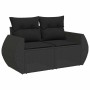 Set aus 6-teiligen Gartensofas und Kissen Kunstrattan schwarz | Foro24|Onlineshop| Casa, Jardín y Más Foro24.es