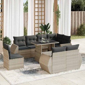 Comprar Set muebles jardín 9 pzas y cojines ratán