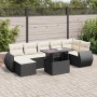 Set aus Gartensofas und Kissen 8-teilig synthetisches Rattan schwarz | Foro24|Onlineshop| Casa, Jardín y Más Foro24.es