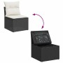 Set of garden sofas and cushions 8 pieces synthetic rattan black | Foro24|Onlineshop| Casa, Jardín y Más Foro24.es