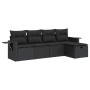 Set de muebles de jardín 5 pzas y cojines ratán sintético negro | Foro24|Onlineshop| Casa, Jardín y Más Foro24.es