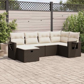 Set sofás de jardín 6 piezas y cojines ratán sintético marrón von , Gartensets - Ref: Foro24-3325489, Preis: 407,10 €, Rabatt: %