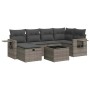 Set mit 7 Gartensofas mit Kissen synthetisches Rattangrau | Foro24|Onlineshop| Casa, Jardín y Más Foro24.es