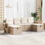 Set Gartensofas mit Kissen 6 Stück synthetisches Rattan beige | Foro24|Onlineshop| Casa, Jardín y Más Foro24.es