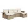 Set Gartensofas mit Kissen 6 Stück synthetisches Rattan beige | Foro24|Onlineshop| Casa, Jardín y Más Foro24.es