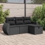 Set of 4 garden sofas with cushions synthetic rattan black | Foro24|Onlineshop| Casa, Jardín y Más Foro24.es