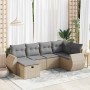 Set of garden sofas with cushions 6 pcs synthetic rattan beige by , Garden sets - Ref: Foro24-3325585, Price: 433,97 €, Disco...