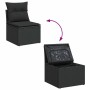 Set of 7 garden sofas with cushions synthetic rattan black | Foro24|Onlineshop| Casa, Jardín y Más Foro24.es