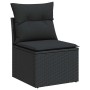 Set mit 7 Gartensofas mit Kissen Kunstrattan schwarz | Foro24|Onlineshop| Casa, Jardín y Más Foro24.es