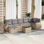 Set of garden sofas and cushions 8 pieces synthetic rattan beige | Foro24|Onlineshop| Casa, Jardín y Más Foro24.es