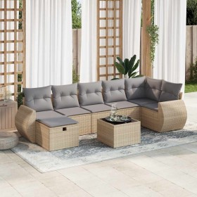 Set of garden sofas and cushions 8 pieces