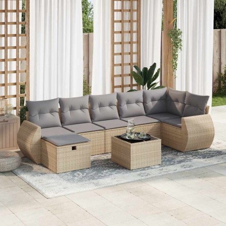 Set de sofás de jardín y cojines 8 piezas ratán sintético beige | Foro24|Onlineshop| Casa, Jardín y Más Foro24.es