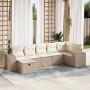 Set sofás de jardín 7 piezas y cojines ratán sintético beige | Foro24|Onlineshop| Casa, Jardín y Más Foro24.es